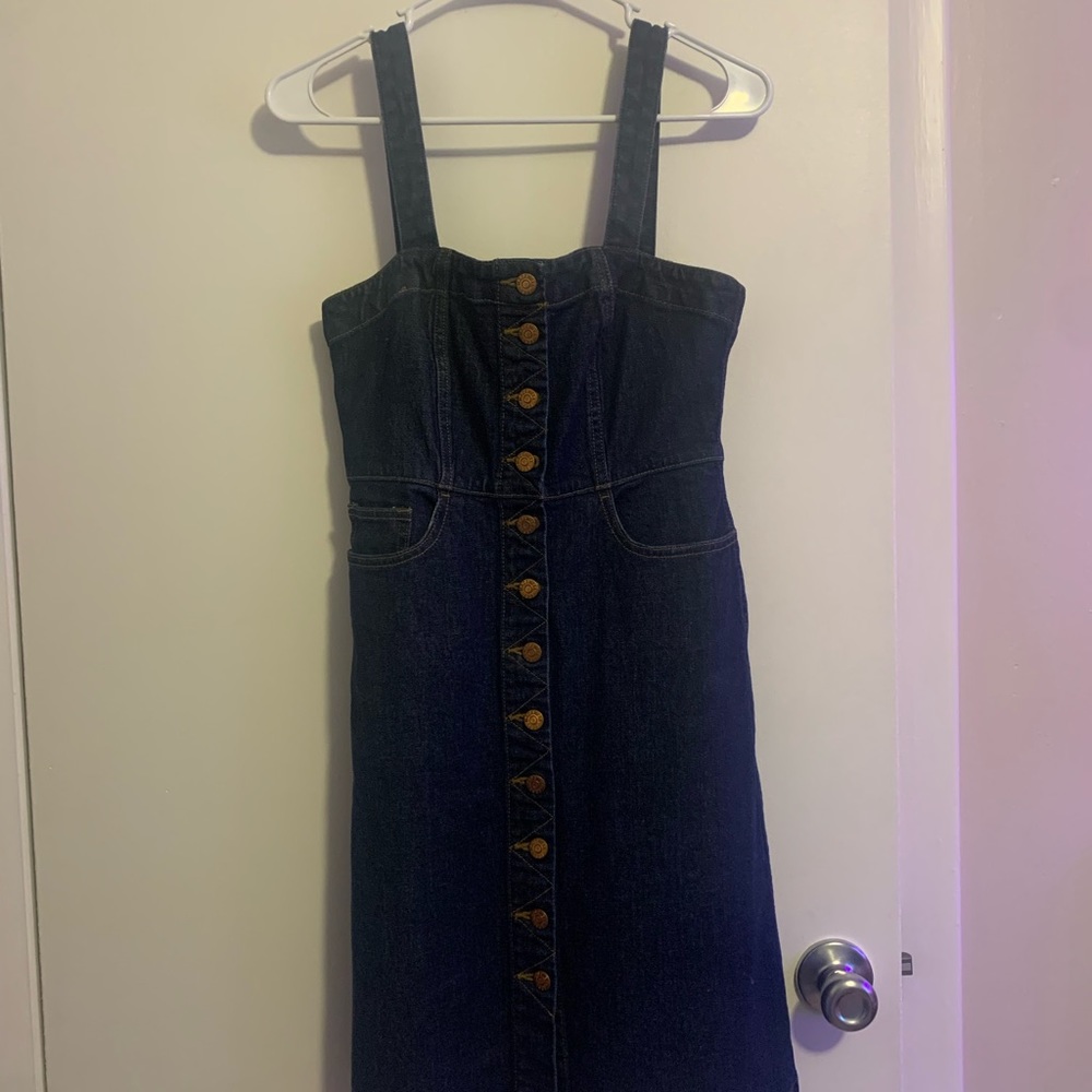 madewell denim dress Madewell Long Sleeve Romper Denim Blue Size 6 – Diversity Consignment main image 1